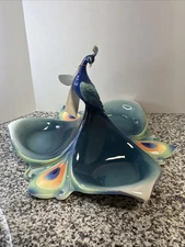 Franz Collection Luminescence Peacock Tidbit Dish FZ01689