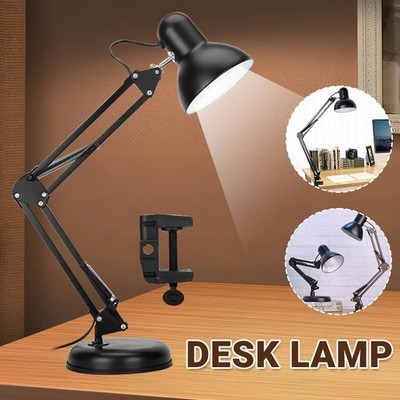 LED Adjustable Swing Arm Lamp, 3 Colors ModeArm Desk Light with Clamp, Reading