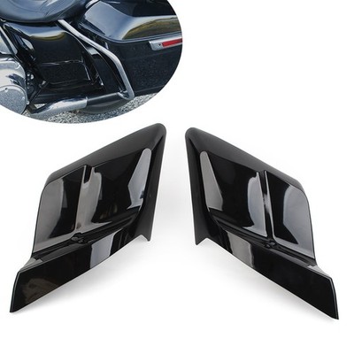 Vivid Black Seitenabdeckungen für Harley Touring Road King Electra Glide ab 2014