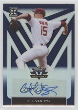 2020 Leaf Valiant Blue Prismatic 15/50 CJ Van Eyk #BA-CVE Auto 3d6