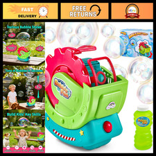 Bubble Machine for Kids  Pets - Automatic Bubble Blower with 8oz Safe Solution