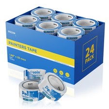 Blue Painters Tape 2 Inch Wide Bulk, 24 Roll Painting Tape Blue Masking Tape ...