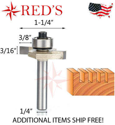 Tideway Carbide Pro LC16040304 3/16X 3/8 Slot with Bearing 1/4'' shank router bit