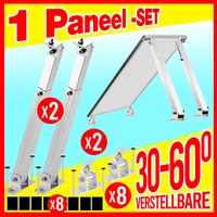 AufstäNderung Solarmodul Halterung Balkonkraftwerk Flachdach Pv - 1 Paneel Set!