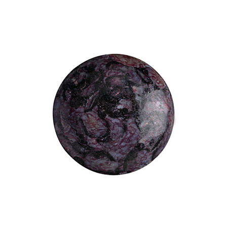 Cabochon Par Puca® 14 mm - viola opaco metallizzato a macchie - (1 pezzo) vetro ceco - Foto 1 di 1
