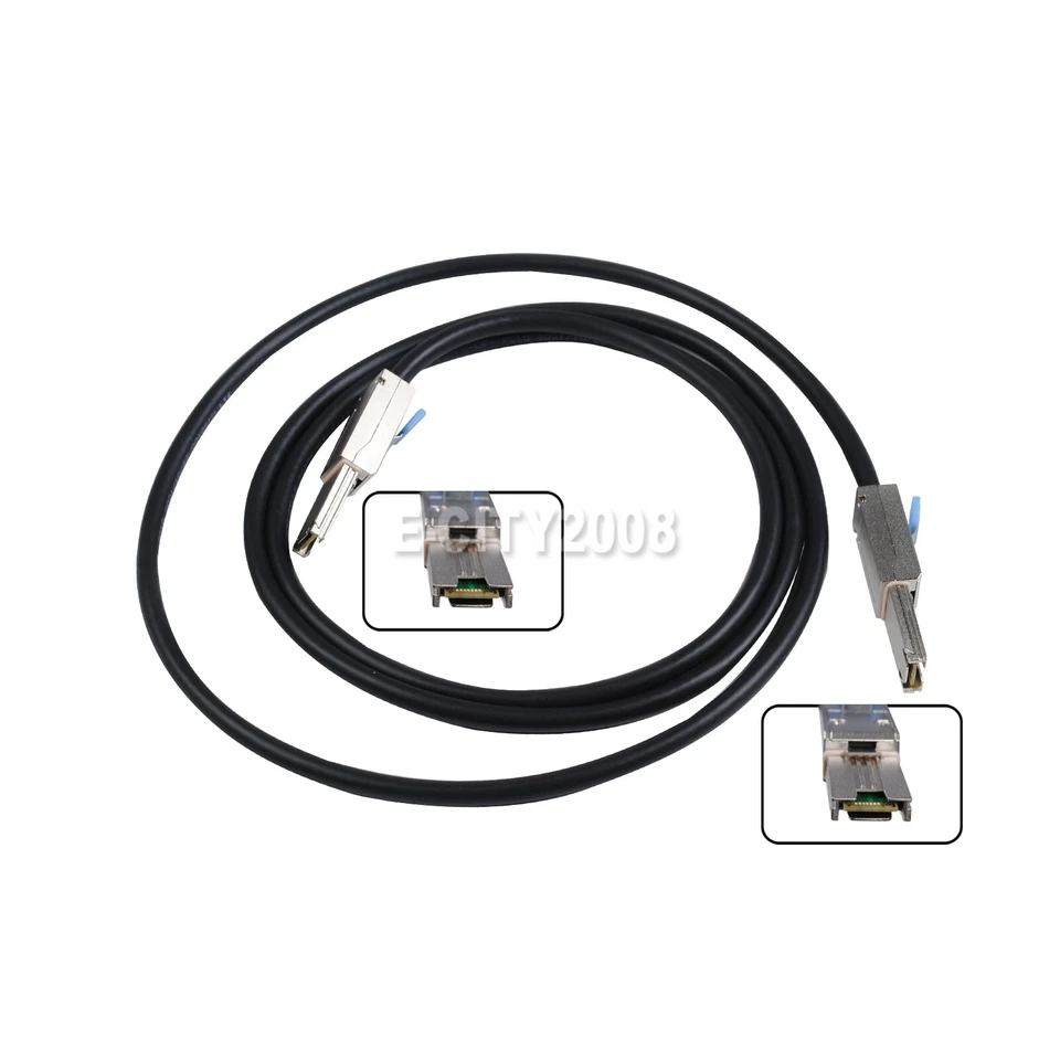 Mini SAS 26P SFF-8088 to SFF-8088 SAS 26P Data Raid Hard Disk Cable 6Gp/s 1/2/3M - Image 2 of 4