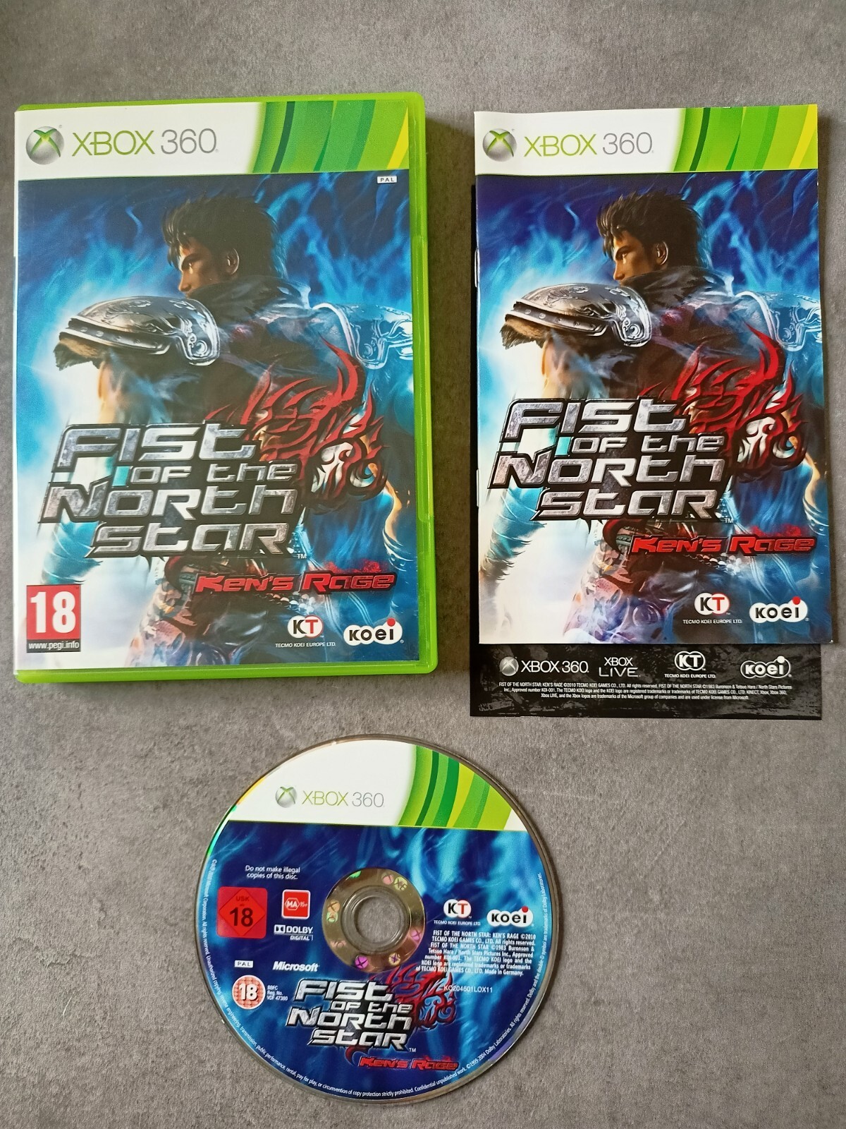 (X360-3) XBOX 360 Fist of The North Star  Ken's Rage PAL FR  COMPLET