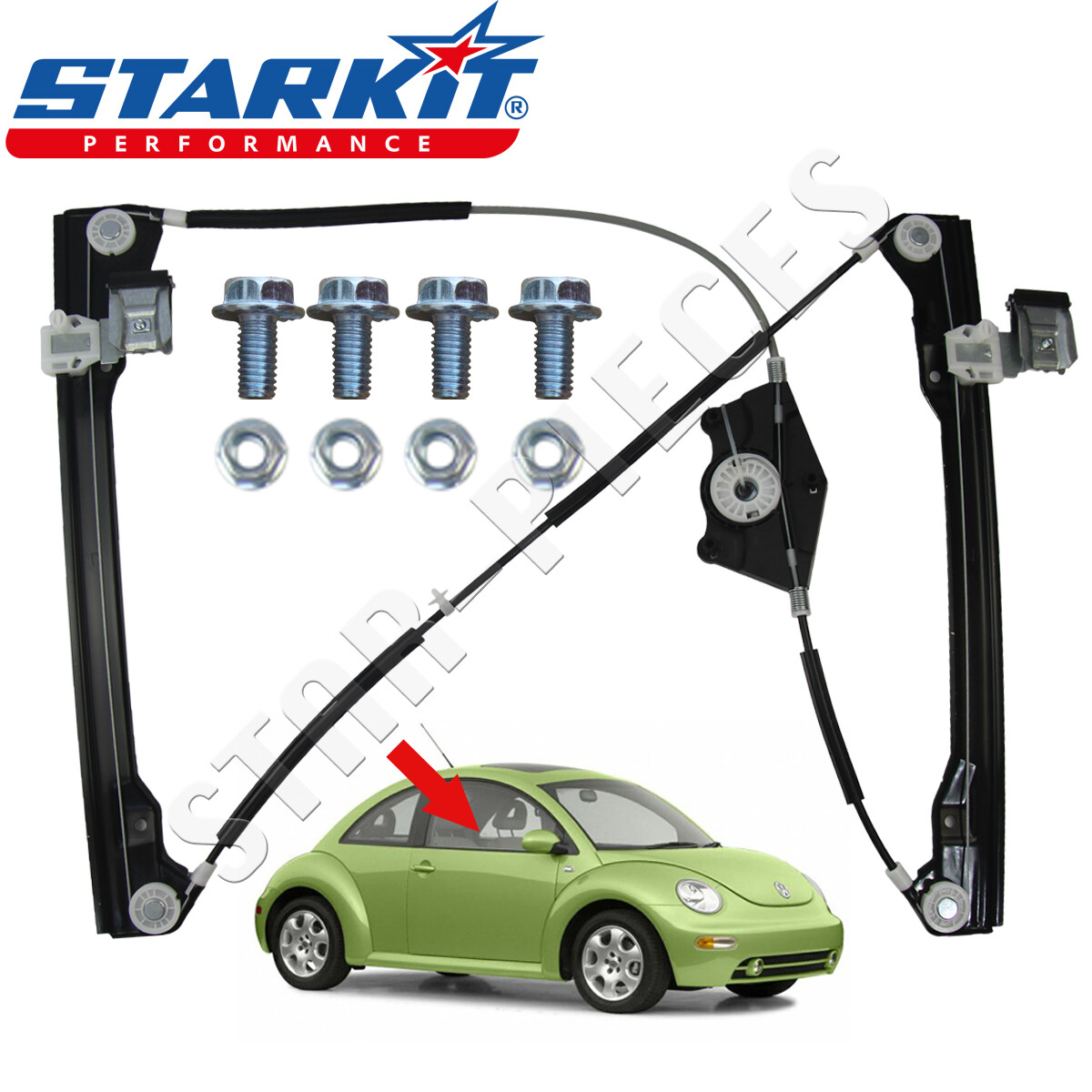 Mécanisme lève-vitre avant droit VW New Beetle 98-10 sans moteur