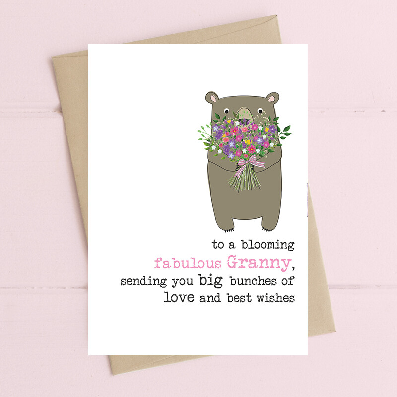 Blooming Fabulous Granny Birthday Greeting Card Dandelion Stationery Cards