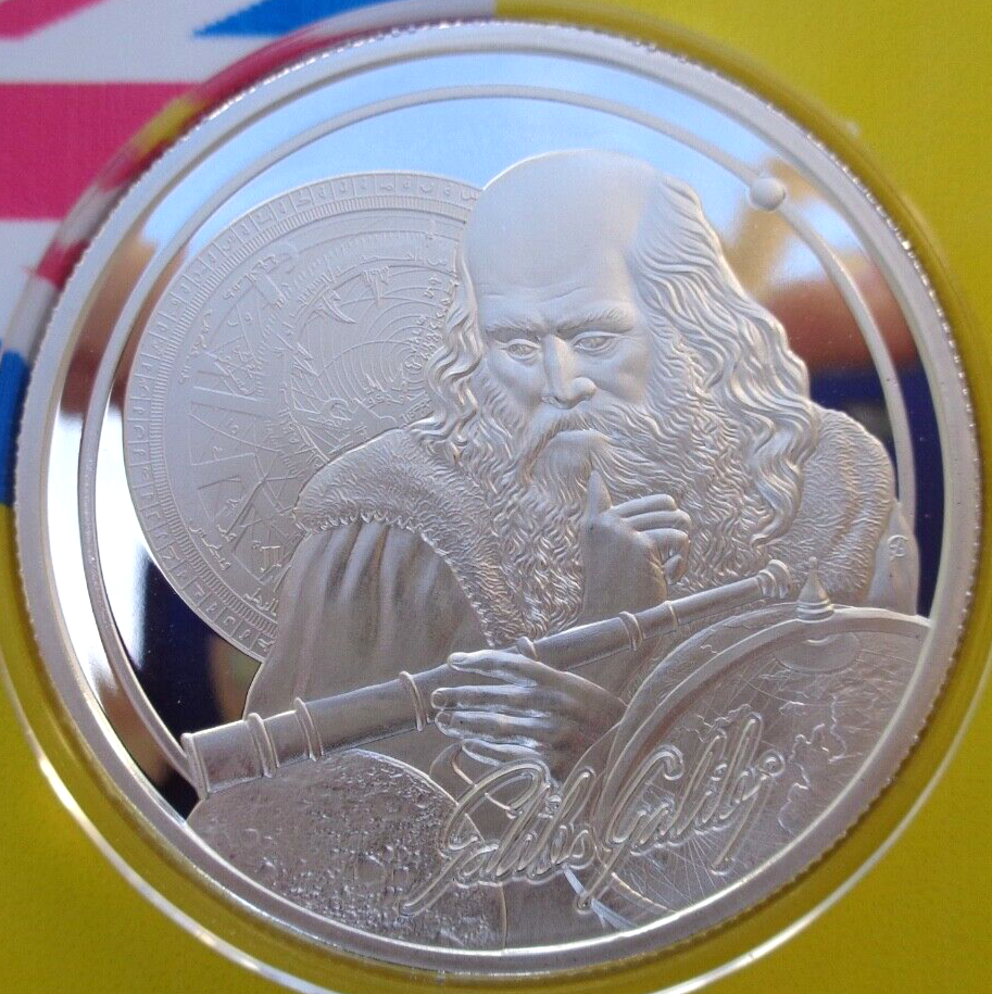 2021 Niue GALILEO Icons of Inspiration #1 BU silver coin .999 fine