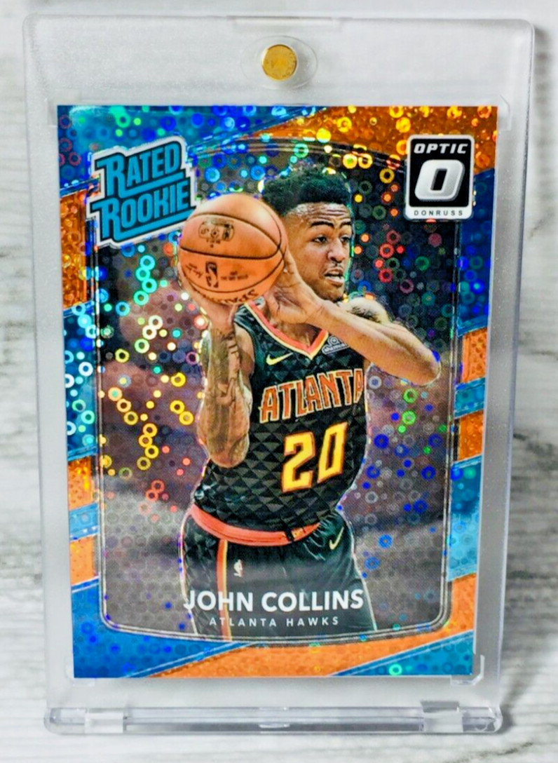 2017-18 PANINI OPTIC #182 JOHN COLLINS RATED ROOKIE FAST BREAK ORANGE DISCO /193