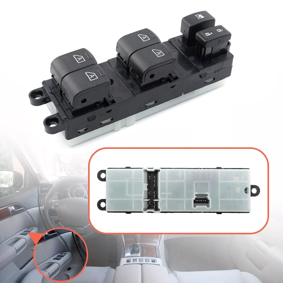 Interruptor de ventana lateral delantero izquierdo 25401-EH100 para Infiniti M35 M45 2006-2007 Foto 4 de 4