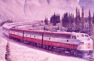 CP Canadian Pacific F Einheiten ''Canadian'' Zug Dupe Eisenbahn Dia