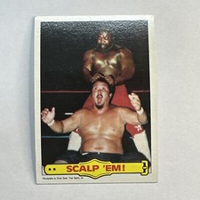 Junkyard Dog Card 1985 Topps Titan Sports WWF Scalp 'Em! Wrestling WWE #24