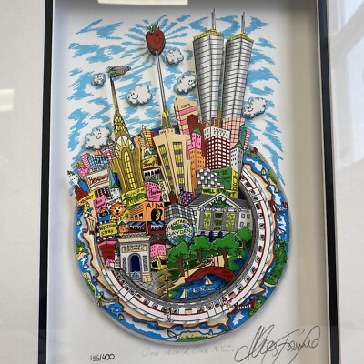 3Dアート巨匠 チャールズファジーノ ONE WORLD,ONE NYC Charles Fazzino One World One NYC Original 3D Pop Art Framed | eBay