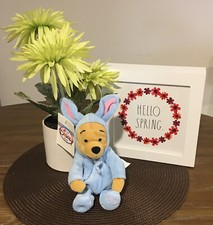 DISNEY STORE 1999 EASTER BUNNY POOH MINI BEAN BAG PLUSH - NEW WITH TAGS 