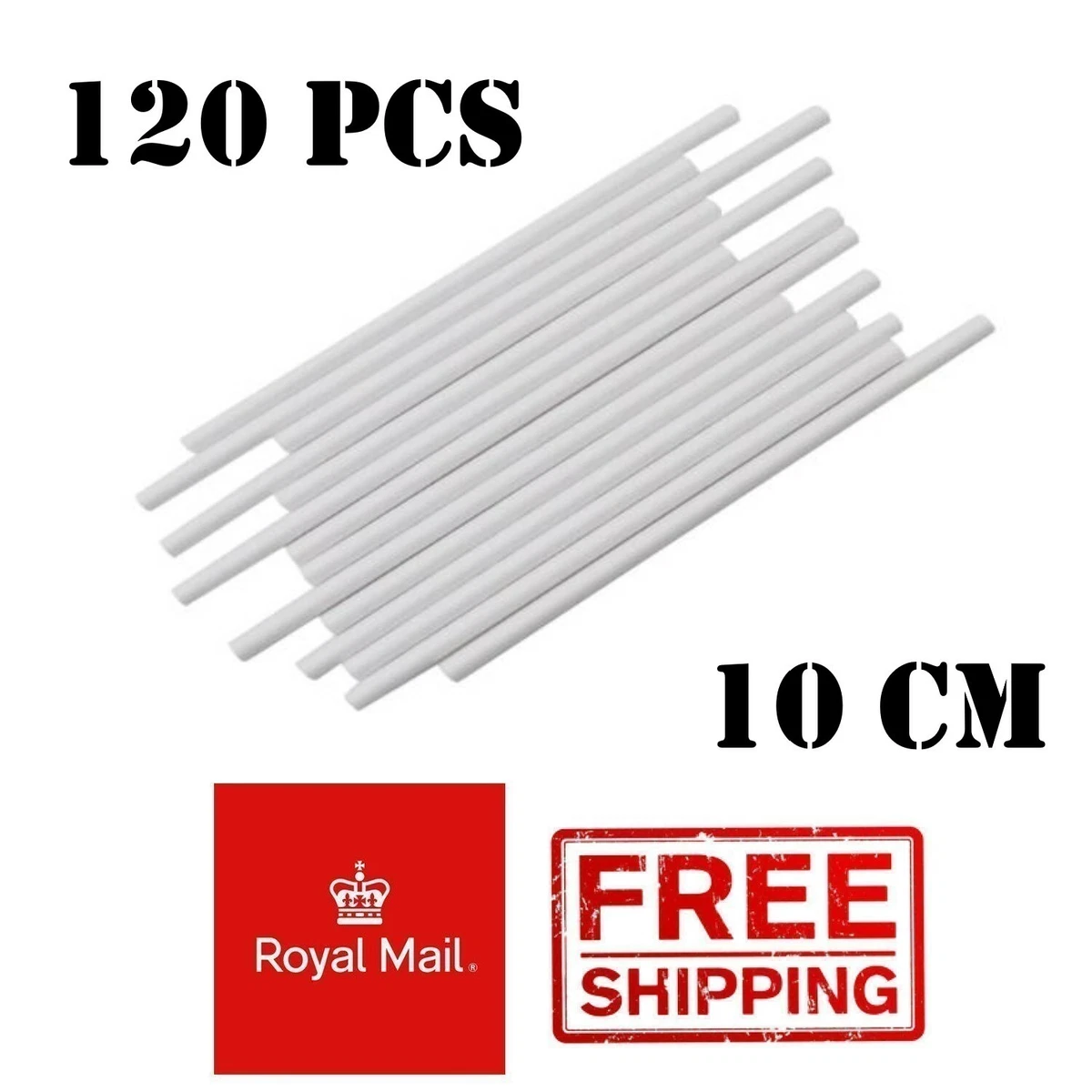 120 White 10cm Paper Lollipop 4 Sticks Cake Pops Sweets Lolly Pop Stick  Sweet