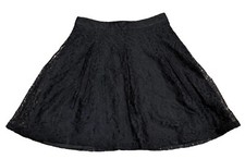 Women s Size 4 Express Black Lined Lace A-Line Black Skirt