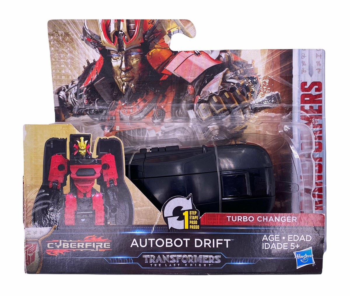 Transformers: The Last Knight 1-Step Turbo Changer Autobot Drift (PACKAGING  DAMA