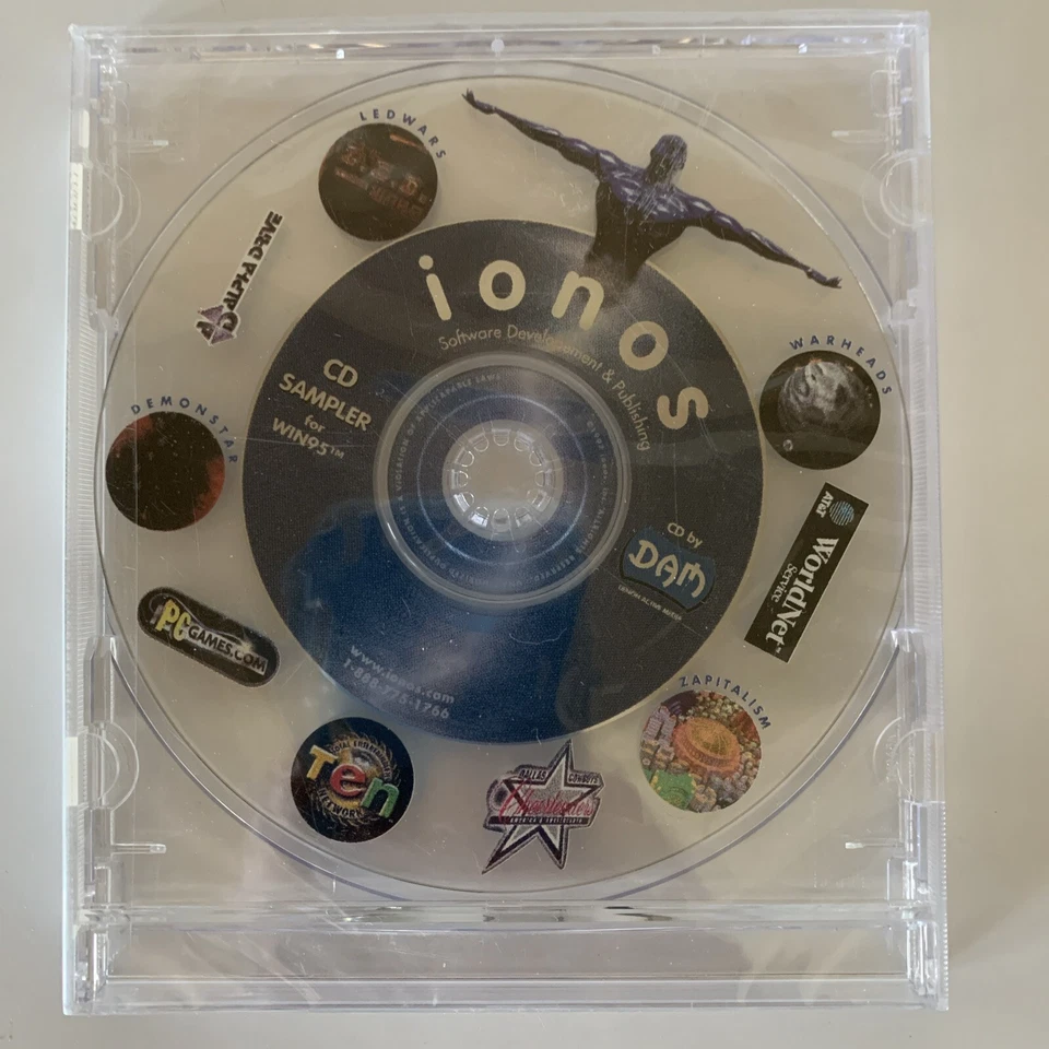 1997 Vintage IONOS CD Sampler Windows 95 PC Demo Disc New Sealed Promo Rare VHTF - Image 4 of 4