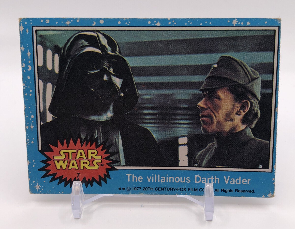 Topps 1977 Star Wars Blue Card Series The Villainous Darth Vader