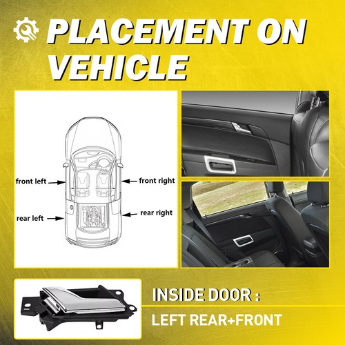 1/2/4x Front Rear RH LH Inner Door Handle For Holden Captiva 5 Seater 2006-2018 - Picture 12 of 73