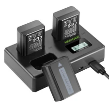 NEEWER NP-FW50 Replacement Battery and Charger Set for Sony ZV-E10 A7 A7R A7RII