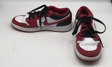 Nike Air Jordans white/gym red/black grade school boys sneakers sz 5.5y