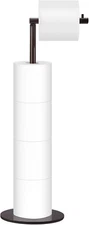 Toilet Paper Holder Stand, Free Standing Toilet Paper Roll Holder for 4 Spare Ro