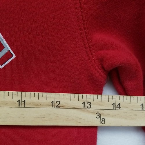 Nike Youth Sweatshirt Red Size 7 Swoosh Spell Out Logo Just Do It Hoodie - Picture 5 of 8