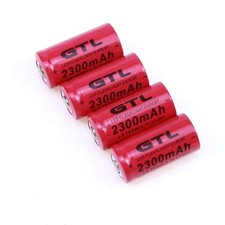 4pcs 3.7V CR123A 123A CR123 16340 2300mAh GTL Rechargeable Battery High quality