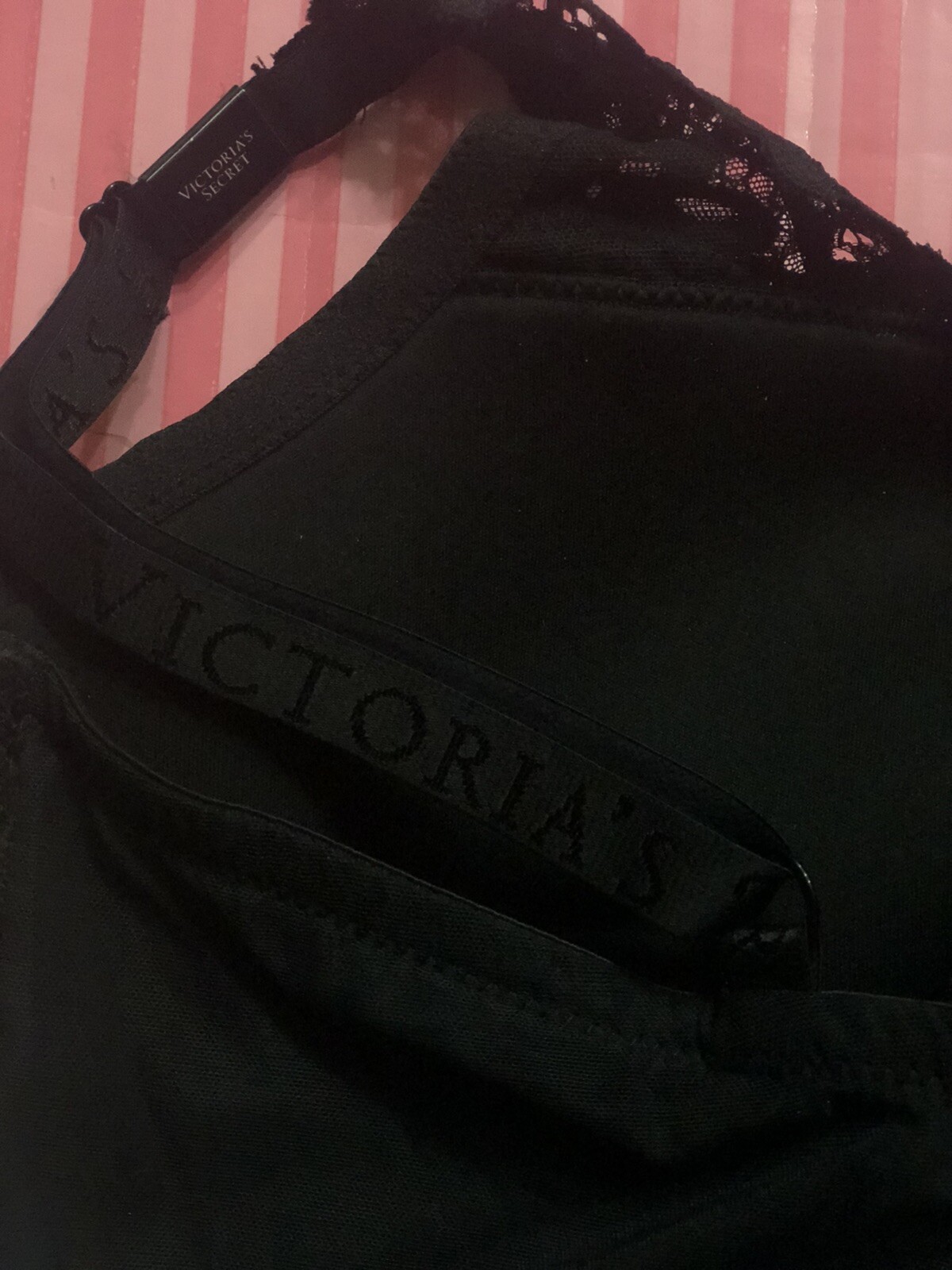 NWT VICTORIA'S SECRET BODY BY VICTORIA LONG LINE DEMI LACE BRA BLACK 38DD