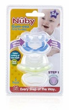 Nuby Gum-EEZ Pacifier Teethers Pink/Aqua