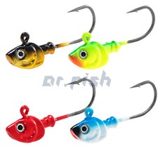 10pcs Swimbait Jigs Heads Flat 3D Eyes High Carbon Steel Hooks Lead Saltwater 