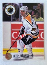 1993-94 Leaf Ice Hockey Hat Trick Artists KEVIN STEVENS Penguins Insert #9 of 10