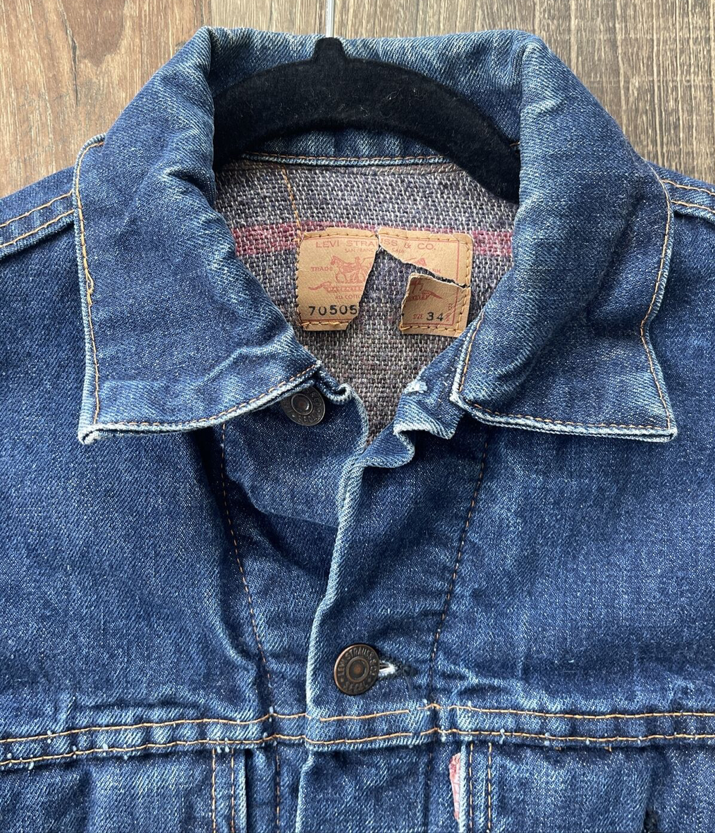 Levi's Big E Blanket Lined Type 3 Denim Trucker Jacket size 34