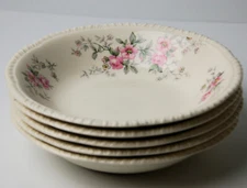 HLC Homer Laughlin ~ LIBERTY BRIDAL BOUQUET W442 ~ Lot of 5 Berry Bowls 
