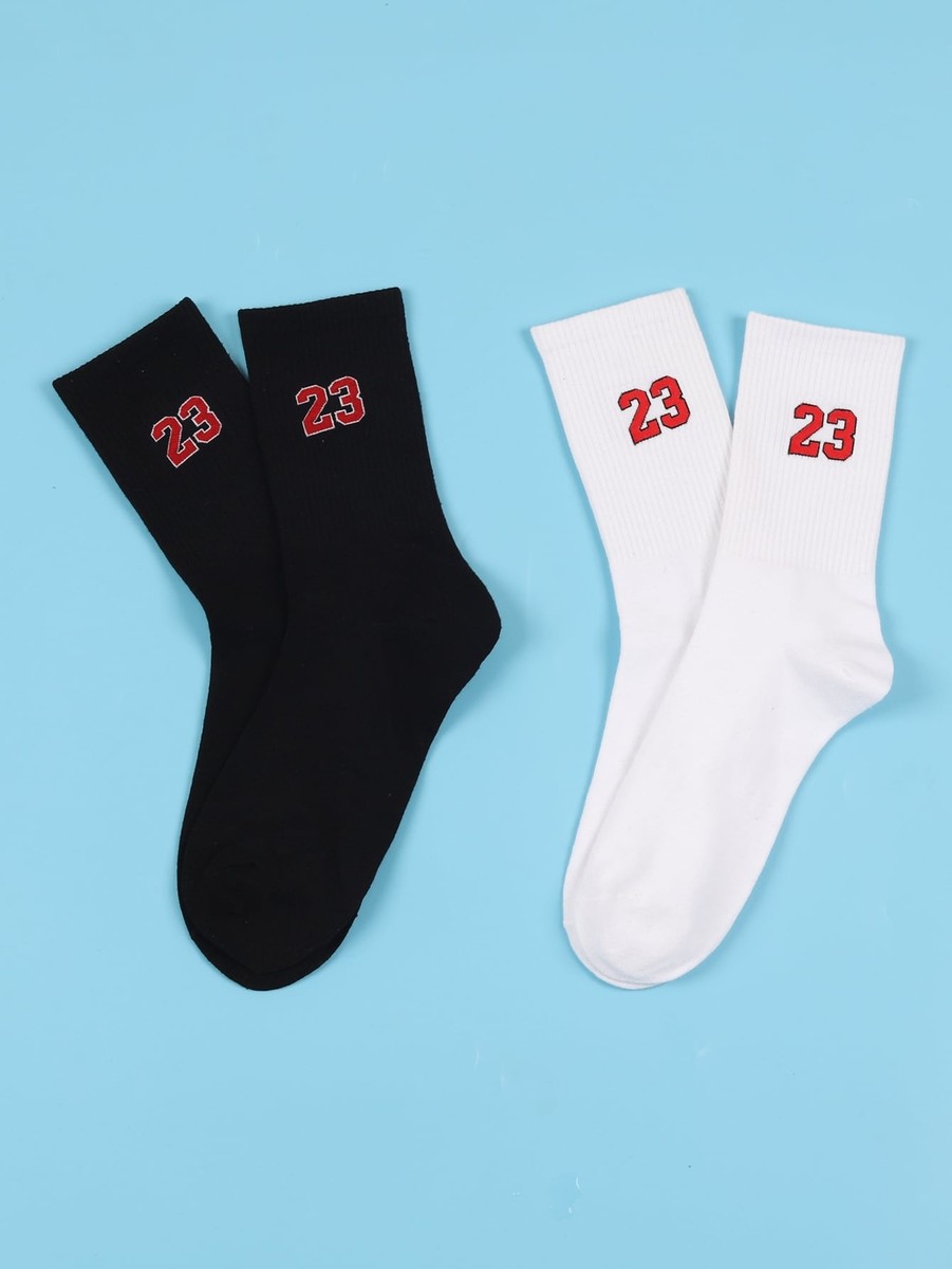 2pairs Number 23 Crew Socks Silly Socks for Men Funky Socks Funny