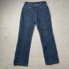 NYDJ Not Your Daughter Jeans Womens 6 30x29 Marilyn Straight Leg Dark Wash Blue