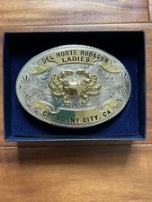 2012 Del Norte ROD  GUN CLUB Ladies Crab Shoot Montana Silversmith Belt Buckle