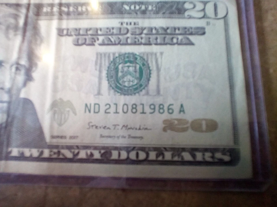 US $20 Dollar Bill Birthday Note August 21st 1986 21081986 Series 2017 - Image 3 of 4