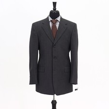 Hart Schaffner Marx Bespoke Golden Trumpeter 39L Gray Sport Coat Jacket 3B Wool