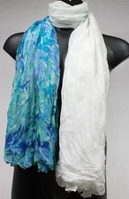 Cejon COOL IMPRESSIONIST FLORAL Scarf Blues White