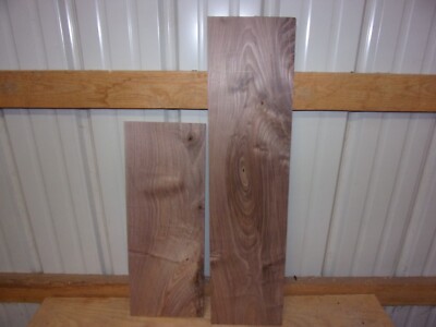 2 PC RUSTIC WALNUT LUMBER WOOD KILN DRIED BOARDS 5/8'' THICK LOT 111V END MATCHED
