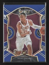 2020-21 Panini Select Blue Retail Silver Prizm Isaac Okoro RC #65 Cleveland