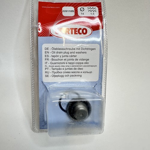 Corteco Oil Drain Sump Plug 220110S Fits Vauxhall Meriva A B Corsa C D