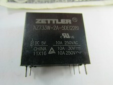 Lot 4 Zettler Sealed Relays 5VDC Coil Max. 10 Amp 250 VAC 30 VDC DPST, 2 Form A