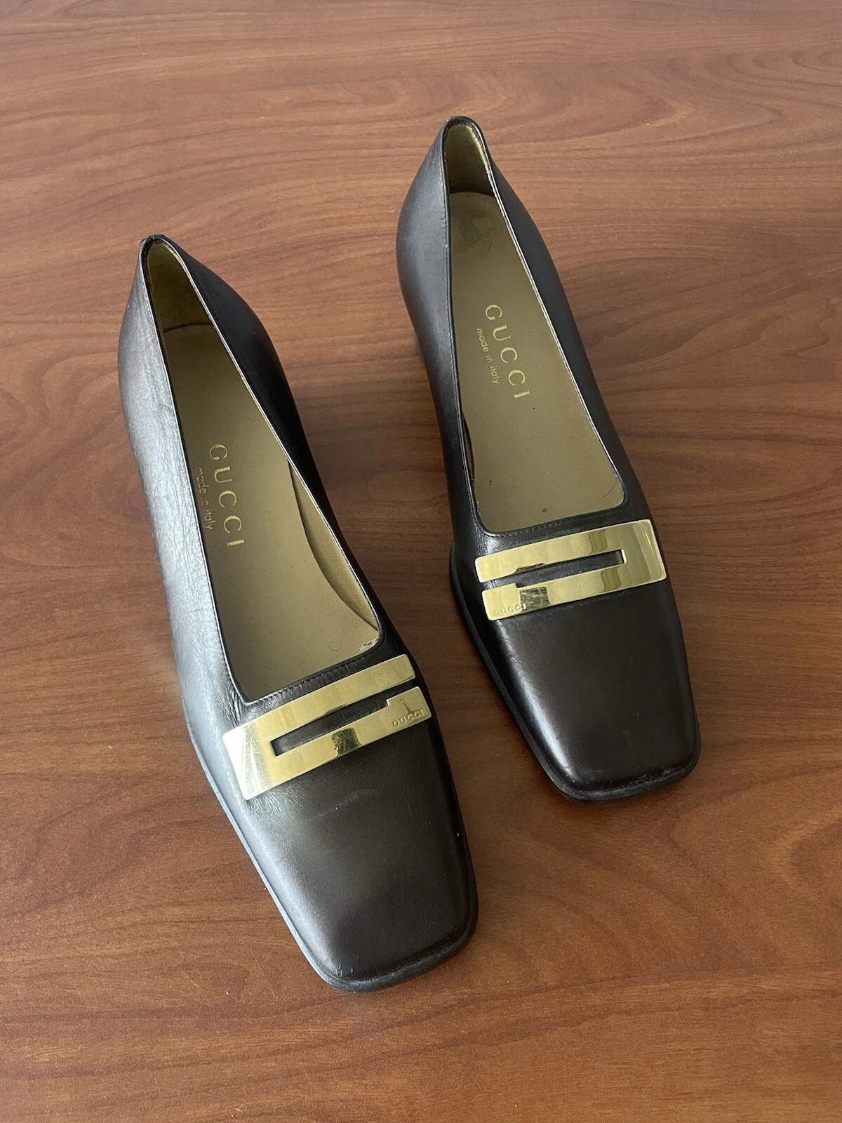 Chaussures Femme Vintage Gucci Neuf Marron Taille US 5,5 35,5 G Logo