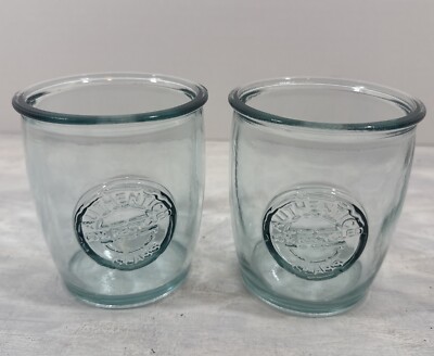 San Miguel 4" Tumblers Authentic 100% Recycled Glass Green Lot Of 2 | eBay