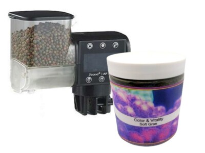 SET: Jecod Futterautomat AF 500 + Xtra Color & Vitality Soft Gran 250ml (135g)